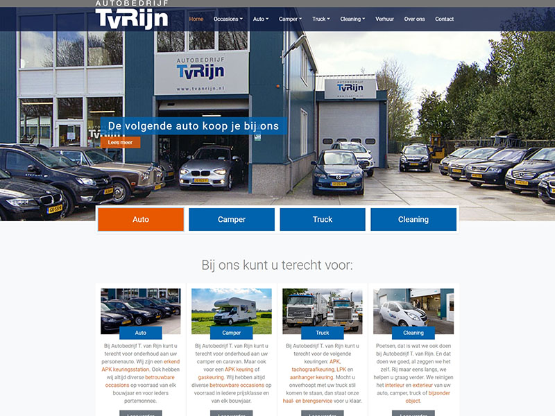 Website - Autobedrijf T. van Rijn